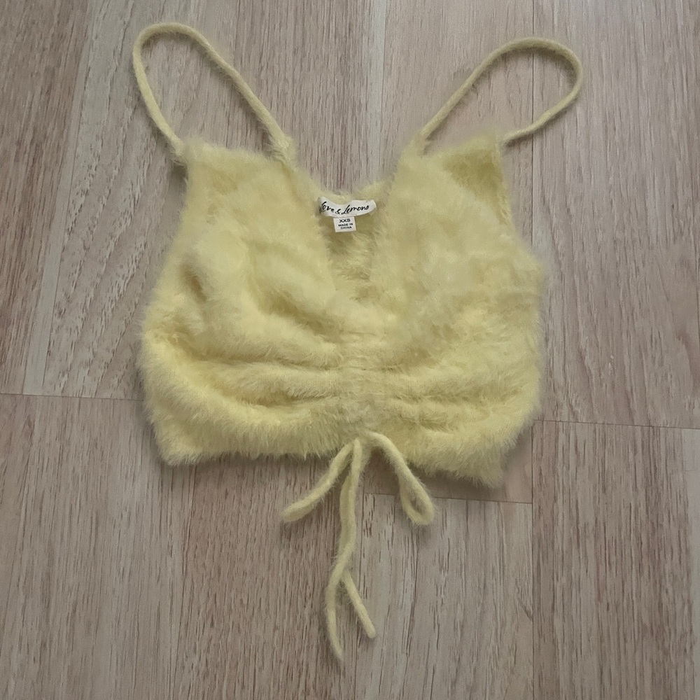 For Love And Lemons Sunny Fuzzy Crop Top - Picture 2 of 4